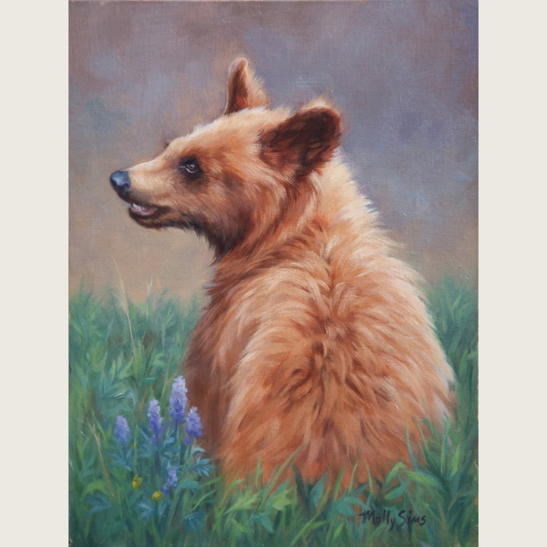 Little Cinnamon Cub ~ 9" x 12"