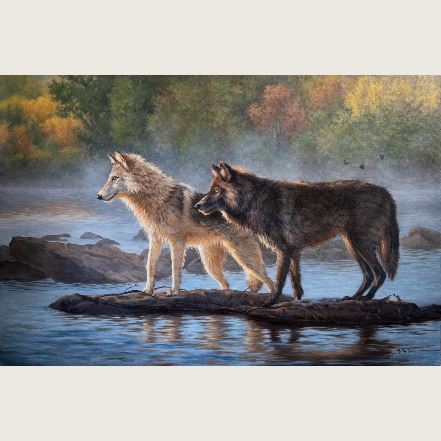 SOLD ~ Morning Reflections ~ 36" x 54" ~ Out West Art Show