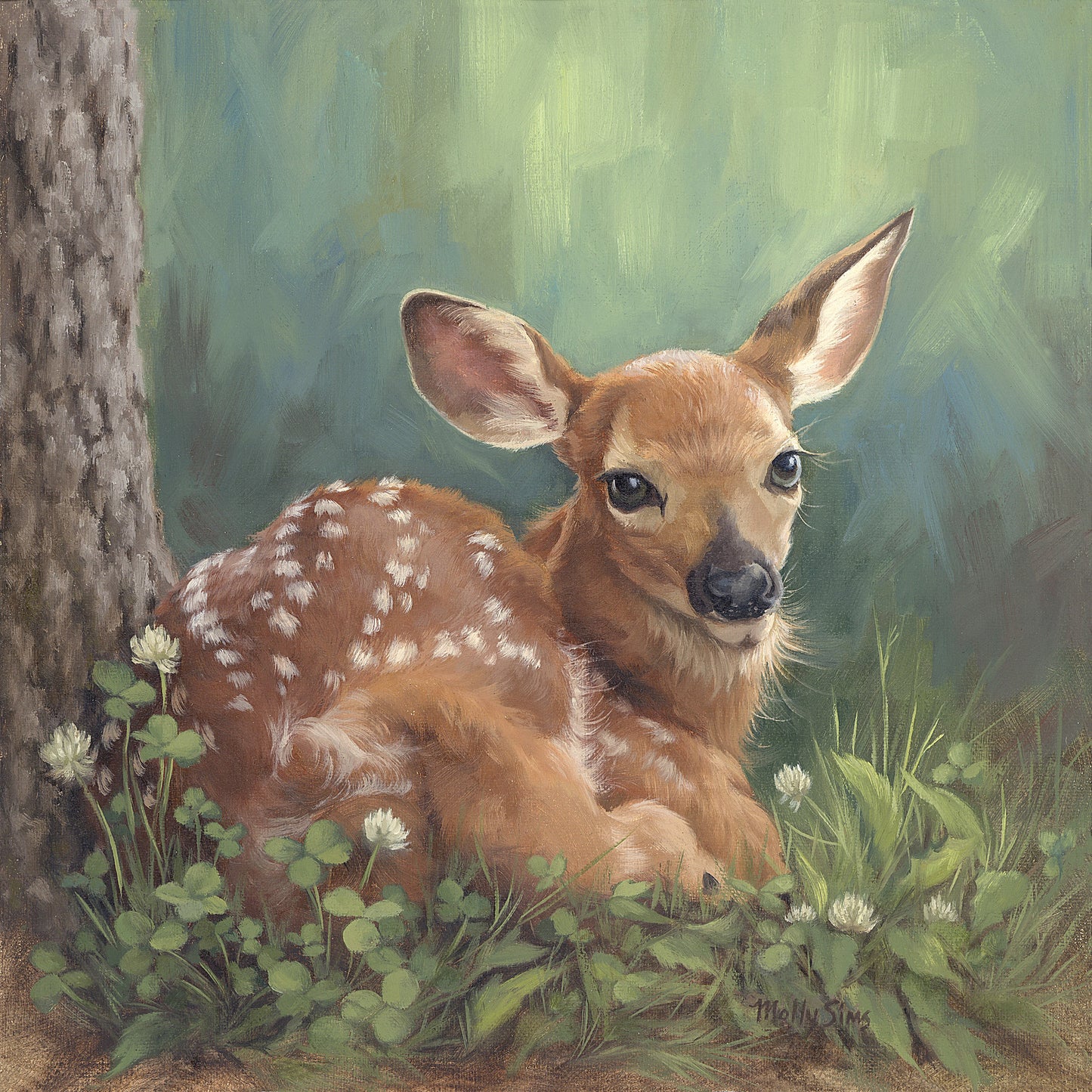 Resting in the Clover ~ 12" x 12" ~ Print