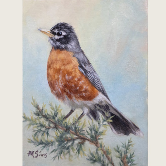 Spring Robin ~ 6" x 8"
