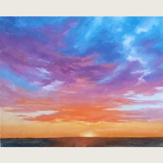 SOLD ~ Highdrive Sunset ~ 8" x 10" ~ Out West Art Show