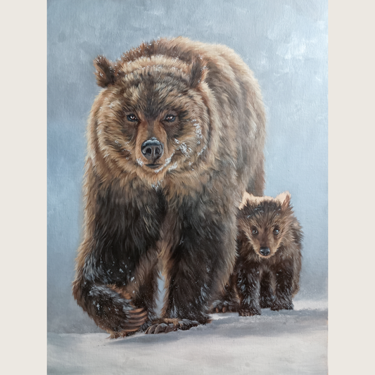 SOLD ~ Under Her Watch ~ 18" x 24" ~ Out West Art Show