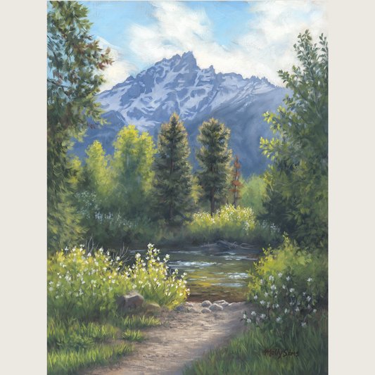 SOLD ~ View at Jenny Lake ~ 12" x 16"