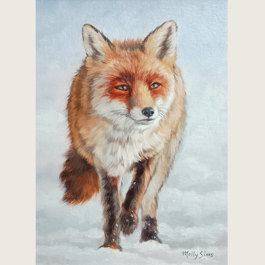 SOLD ~ Strolling in the Snow~ 9" x 12"