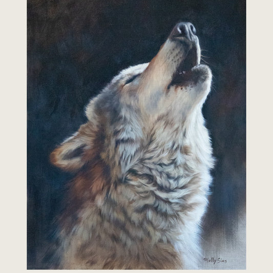 Wolf Cry ~ 9" x 12" ~ Print